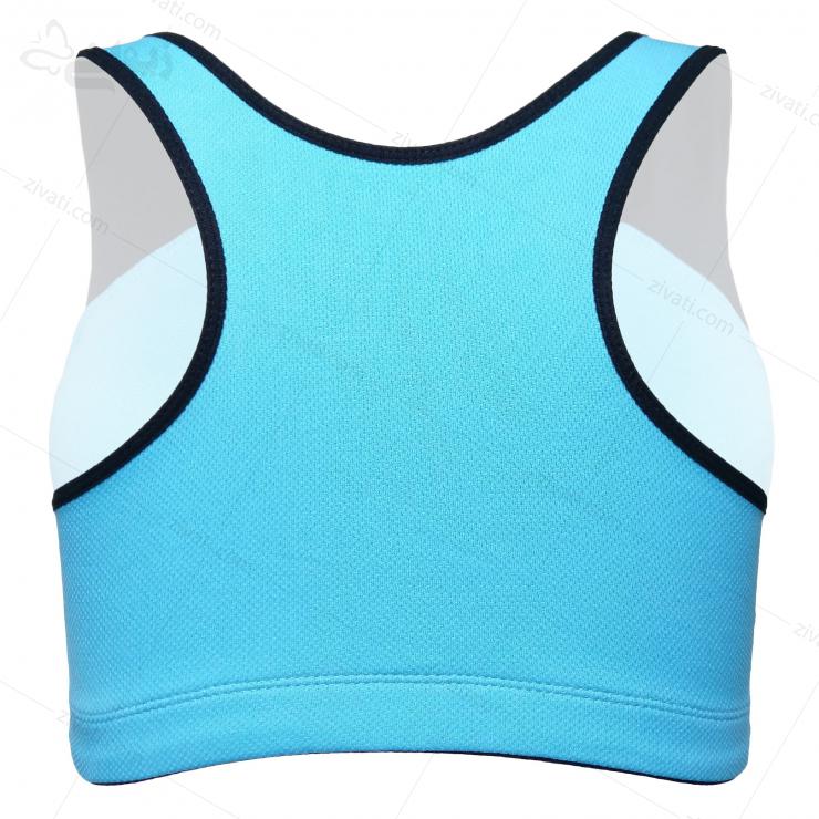 نیم تنه کشی ورزشی زنانه جلوبازشو زیپ دار 804 L در پنج رنگ آبی